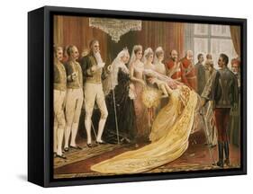 Victoria, 1819-1901 Queen of England, at 1887 Reception for her Jubilee-null-Framed Stretched Canvas