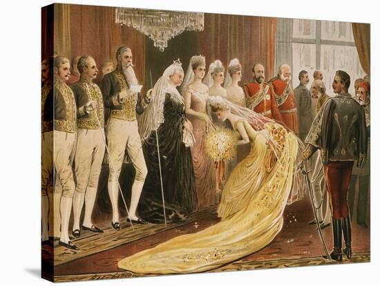 Victoria, 1819-1901 Queen of England, at 1887 Reception for her Jubilee-null-Stretched Canvas