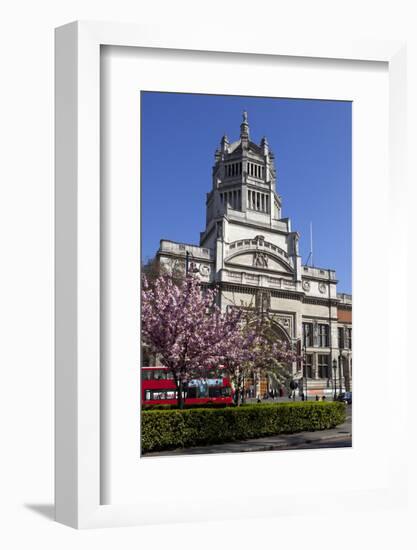 Victoria and Albert Museum with Cherry Blossom Trees-Stuart Black-Framed Photographic Print