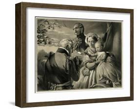 Victoria and Albert with Duke of Wellington and their Son-null-Framed Art Print
