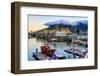 Victoria and Alfred Waterfront and harbor at sunset, Cape Town, South Africa, Africa-G&M Therin-Weise-Framed Photographic Print