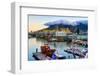 Victoria and Alfred Waterfront and harbor at sunset, Cape Town, South Africa, Africa-G&M Therin-Weise-Framed Photographic Print