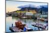 Victoria and Alfred Waterfront and harbor at sunset, Cape Town, South Africa, Africa-G&M Therin-Weise-Mounted Photographic Print