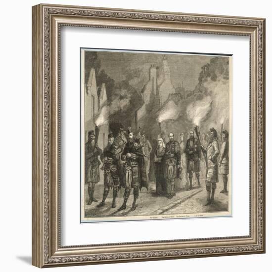 Victoria and Edward at the Gillies' Ball, Abergeldie Castle-null-Framed Art Print