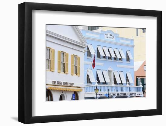 Victoria Block on Front Street in Hamilton City, Pembroke Parish, Bermuda, Central America-Richard Cummins-Framed Photographic Print