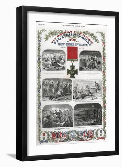 Victoria Cross, British Award for Gallantry, 1857-null-Framed Giclee Print