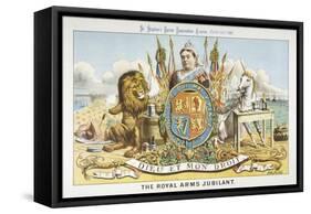 Victoria Depicted with Her Loyal Lion-Tom Merry-Framed Stretched Canvas