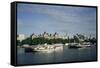 Victoria Embankment and the River Thames, London, England, United Kingdom-Charles Bowman-Framed Stretched Canvas