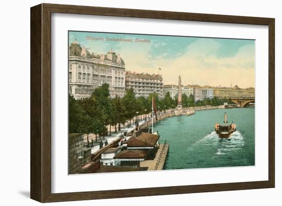 Victoria Embankment, London, England-null-Framed Art Print