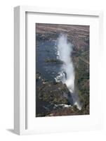 Victoria Falls, aerial view, UNESCO World Heritage Site, Zimbabwe, Africa-Ann and Steve Toon-Framed Photographic Print