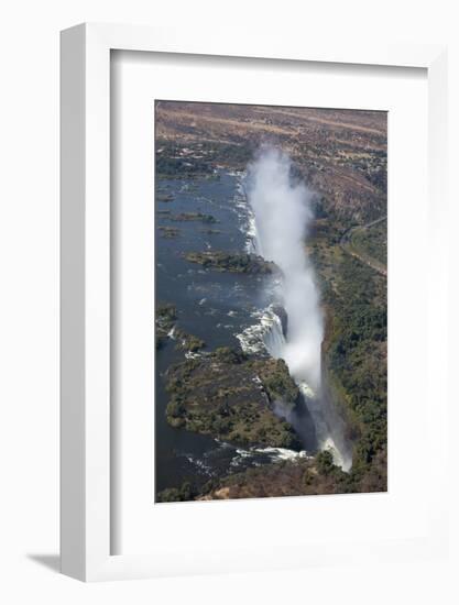 Victoria Falls, aerial view, UNESCO World Heritage Site, Zimbabwe, Africa-Ann and Steve Toon-Framed Photographic Print