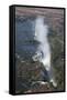 Victoria Falls, aerial view, UNESCO World Heritage Site, Zimbabwe, Africa-Ann and Steve Toon-Framed Stretched Canvas
