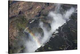 Victoria Falls, aerial view, UNESCO World Heritage Site, Zimbabwe, Africa-Ann and Steve Toon-Stretched Canvas