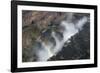 Victoria Falls, aerial view, UNESCO World Heritage Site, Zimbabwe, Africa-Ann and Steve Toon-Framed Photographic Print