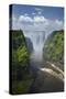 Victoria Falls and Zambezi River, Zimbabwe/Zambia border, Africa-David Wall-Stretched Canvas