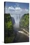 Victoria Falls and Zambezi River, Zimbabwe/Zambia border, Africa-David Wall-Stretched Canvas