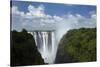 Victoria Falls and Zambezi River, Zimbabwe/Zambia border, Africa-David Wall-Stretched Canvas