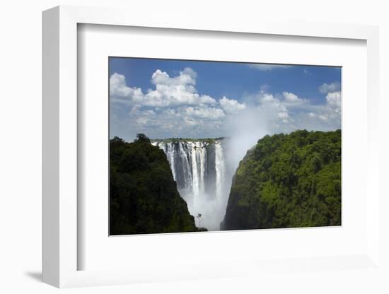 Victoria Falls and Zambezi River, Zimbabwe/Zambia border, Africa-David Wall-Framed Photographic Print