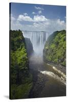 Victoria Falls and Zambezi River, Zimbabwe/Zambia border, Africa-David Wall-Stretched Canvas