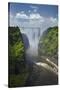 Victoria Falls and Zambezi River, Zimbabwe/Zambia border, Africa-David Wall-Stretched Canvas