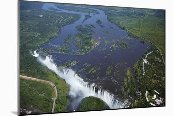 Victoria Falls and Zambezi River, Zimbabwe/Zambia border-David Wall-Mounted Photographic Print