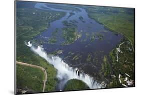 Victoria Falls and Zambezi River, Zimbabwe/Zambia border-David Wall-Mounted Photographic Print