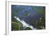 Victoria Falls and Zambezi River, Zimbabwe/Zambia border-David Wall-Framed Photographic Print