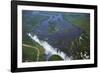 Victoria Falls and Zambezi River, Zimbabwe/Zambia border-David Wall-Framed Photographic Print