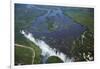 Victoria Falls and Zambezi River, Zimbabwe/Zambia border-David Wall-Framed Photographic Print