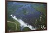 Victoria Falls and Zambezi River, Zimbabwe/Zambia border-David Wall-Framed Photographic Print