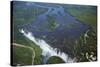 Victoria Falls and Zambezi River, Zimbabwe/Zambia border-David Wall-Stretched Canvas