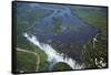 Victoria Falls and Zambezi River, Zimbabwe/Zambia border-David Wall-Framed Stretched Canvas