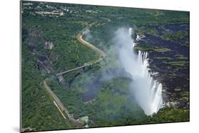 Victoria Falls and Zambezi River, Zimbabwe/Zambia border-David Wall-Mounted Photographic Print