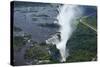 Victoria Falls and Zambezi River, Zimbabwe/Zambia border-David Wall-Stretched Canvas