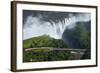 Victoria Falls and Zambezi River, Zimbabwe/Zambia border-David Wall-Framed Photographic Print