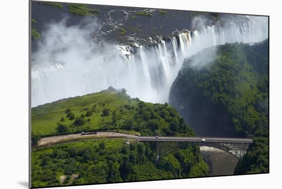Victoria Falls and Zambezi River, Zimbabwe/Zambia border-David Wall-Mounted Photographic Print