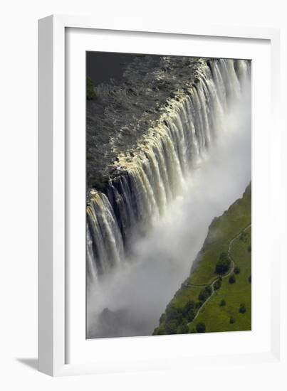 Victoria Falls and Zambezi River, Zimbabwe/Zambia border-David Wall-Framed Photographic Print