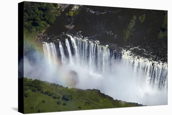 Victoria Falls and Zambezi River, Zimbabwe/Zambia border-David Wall-Stretched Canvas