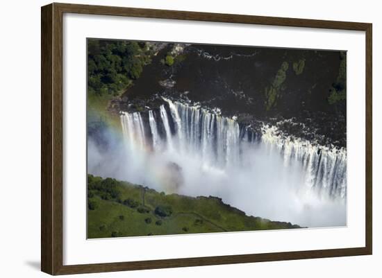 Victoria Falls and Zambezi River, Zimbabwe/Zambia border-David Wall-Framed Photographic Print