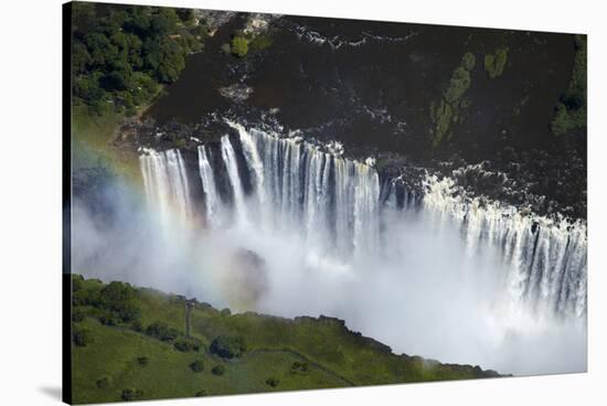 Victoria Falls and Zambezi River, Zimbabwe/Zambia border-David Wall-Stretched Canvas