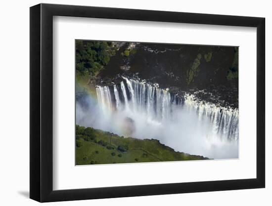 Victoria Falls and Zambezi River, Zimbabwe/Zambia border-David Wall-Framed Photographic Print