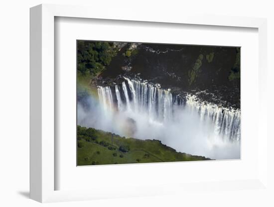 Victoria Falls and Zambezi River, Zimbabwe/Zambia border-David Wall-Framed Photographic Print