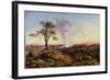 Victoria Falls at Sunrise, with The Smoke, c.1863-Thomas Baines-Framed Giclee Print