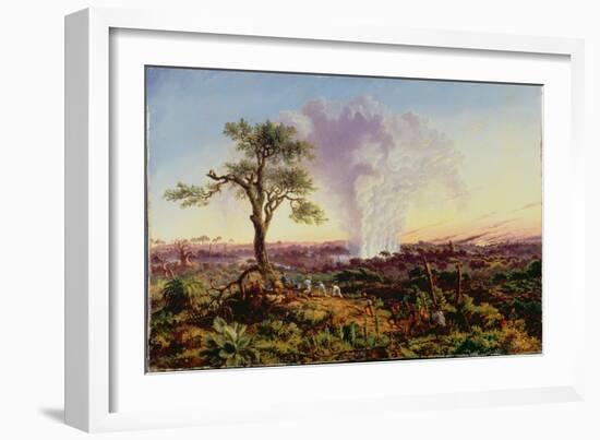 Victoria Falls at Sunrise, with The Smoke, c.1863-Thomas Baines-Framed Giclee Print