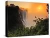 Victoria Falls at Sunrise, Zambezi River, Near Victoria Falls, Zimbabwe, Africa-Christian Heeb-Stretched Canvas