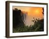 Victoria Falls at Sunrise, Zambezi River, Near Victoria Falls, Zimbabwe, Africa-Christian Heeb-Framed Photographic Print