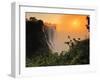 Victoria Falls at Sunrise, Zambezi River, Near Victoria Falls, Zimbabwe, Africa-Christian Heeb-Framed Photographic Print