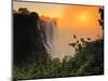 Victoria Falls at Sunrise, Zambezi River, Near Victoria Falls, Zimbabwe, Africa-Christian Heeb-Mounted Photographic Print