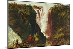 Victoria Falls from Western End of Chasm-Thomas Baines-Mounted Giclee Print