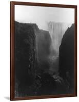 Victoria Falls in Rhodesia Photograph - Rhodesia-Lantern Press-Framed Art Print